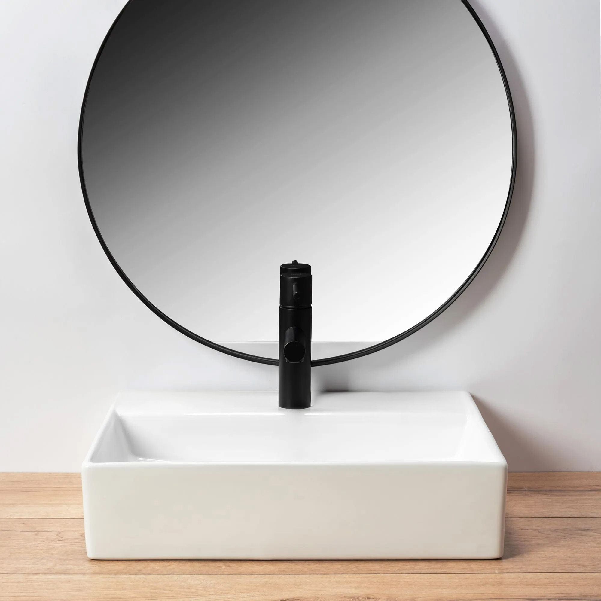 Lavoar pe blat/perete ceramic Rea Valeria N , latime de 35.5 cm, alb