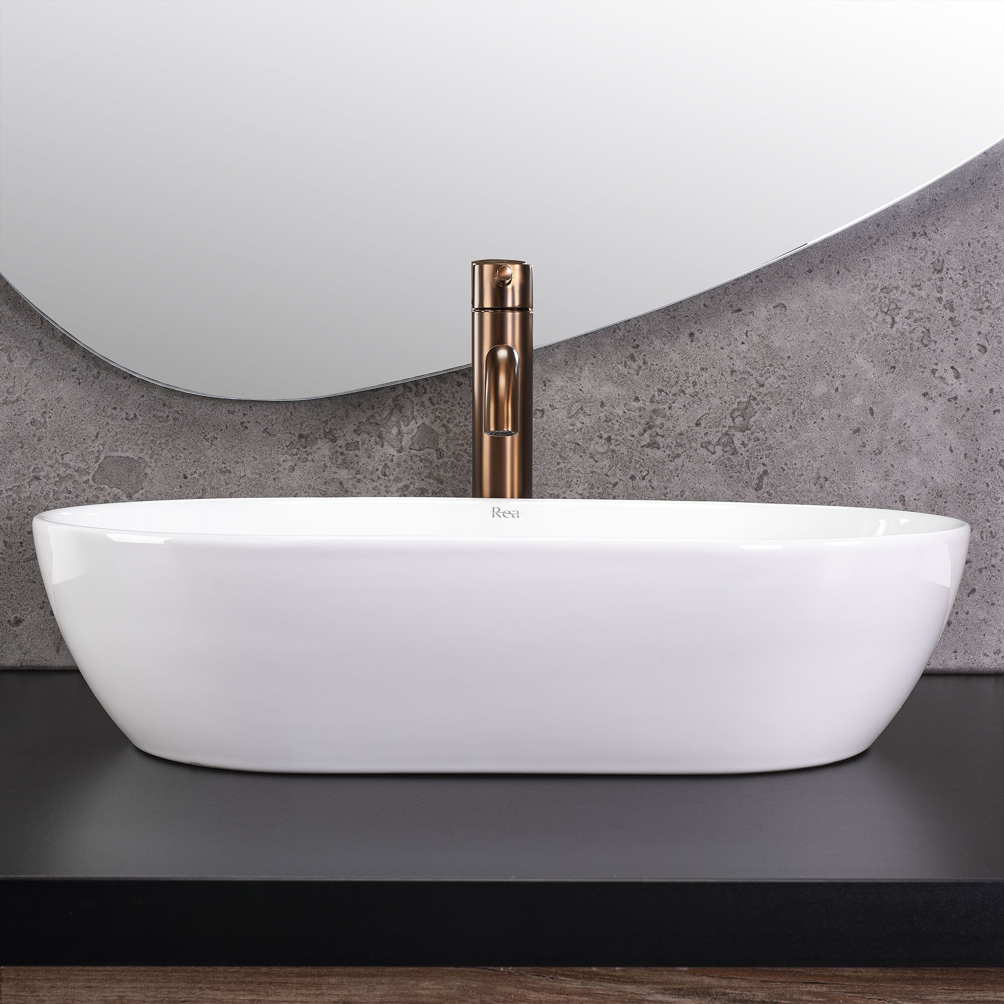 Lavoar pe blat Rea Amelia, 52 cm, alb