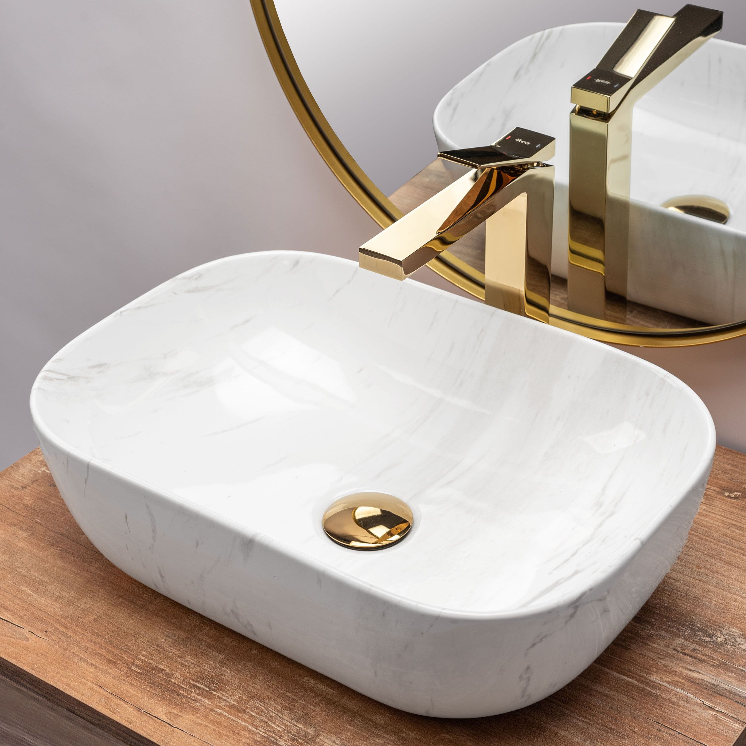 Lavoar pe blat Rea Belinda Calala imitație marmură