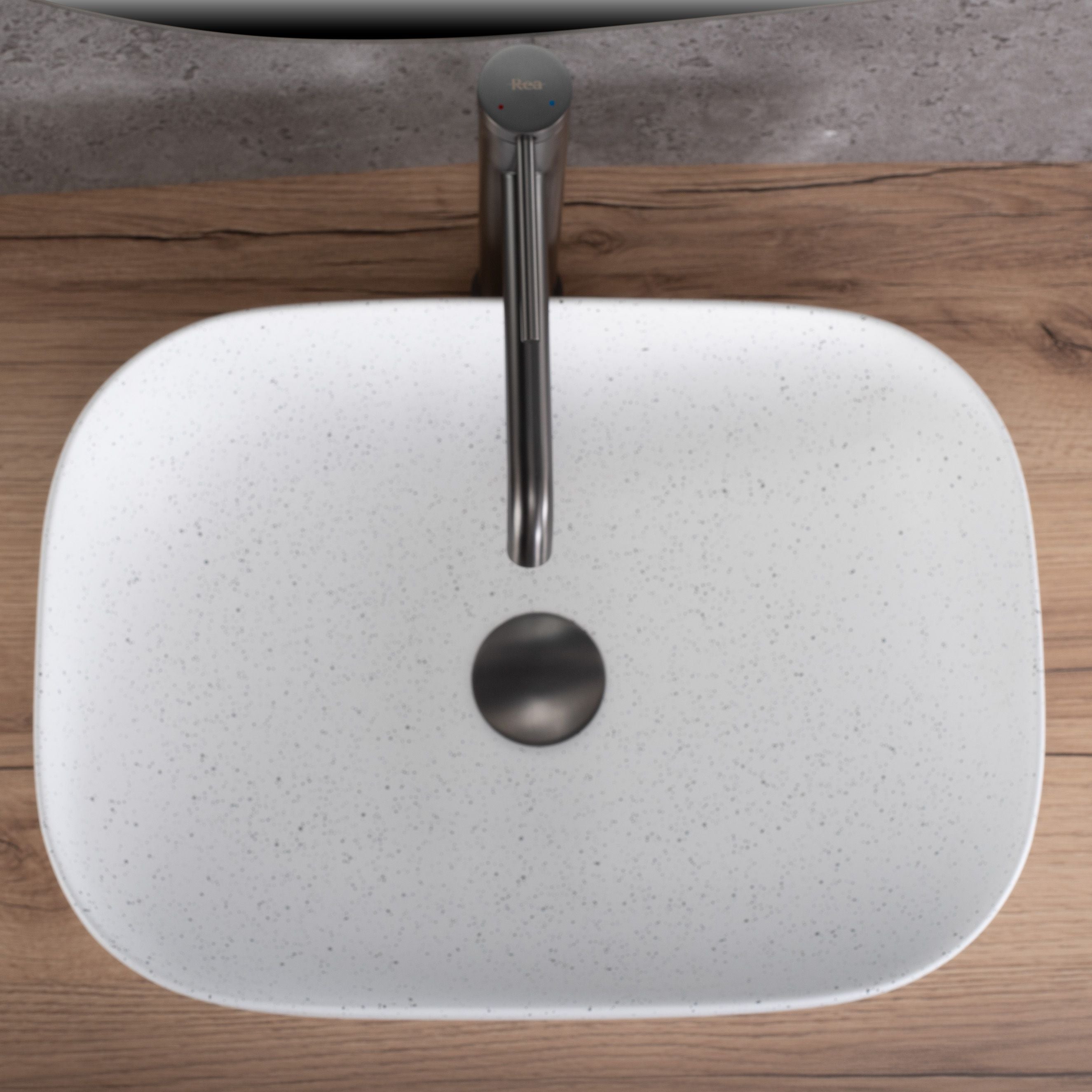 Lavoar pe blat Rea Belinda Warm, 46.5 cm, imitatie piatra