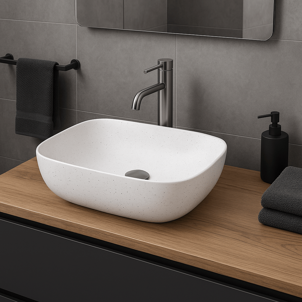 Lavoar pe blat Rea Belinda Warm, 46.5 cm, imitatie piatra