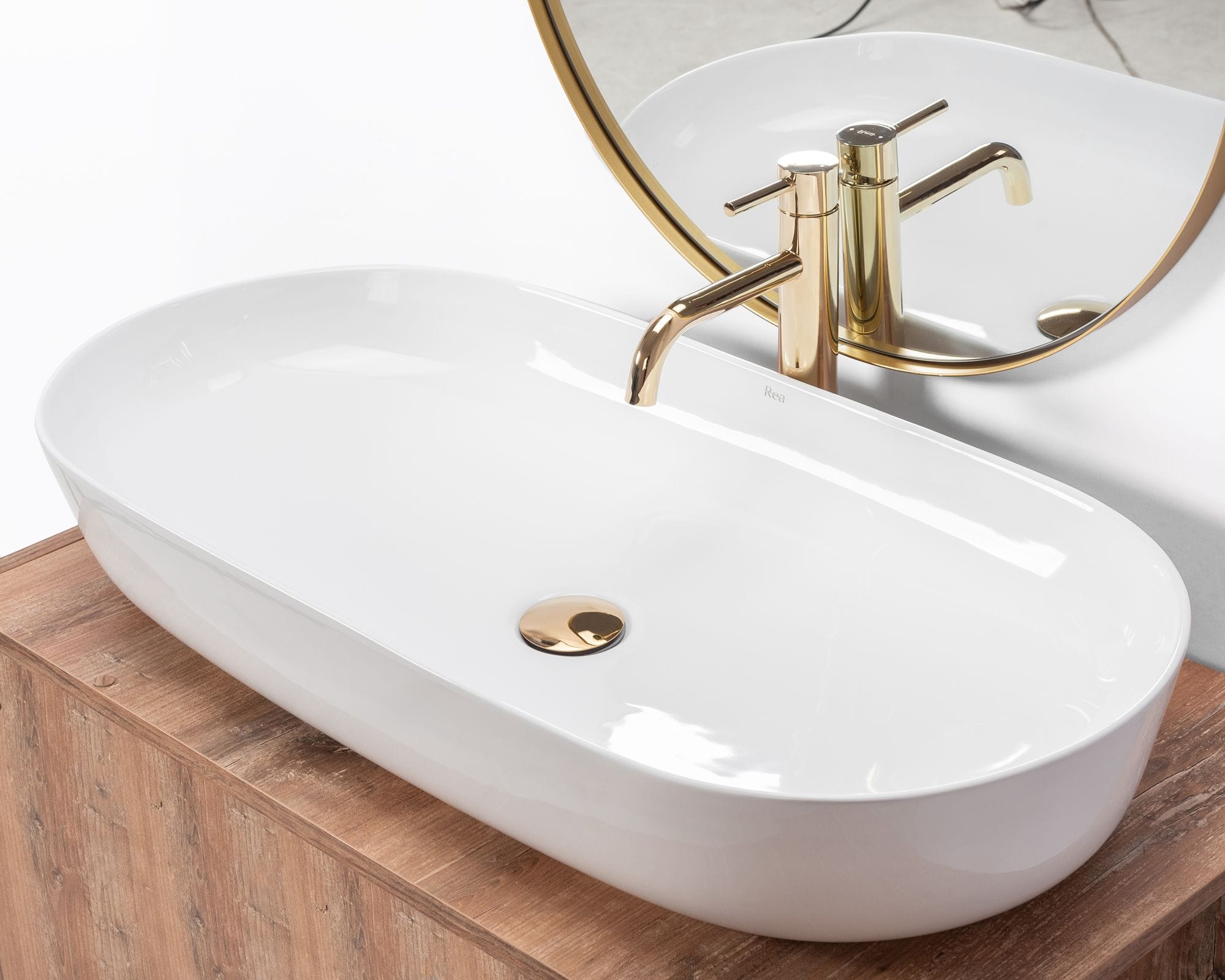 Lavoar pe blat Rea Cleo alb 81 cm