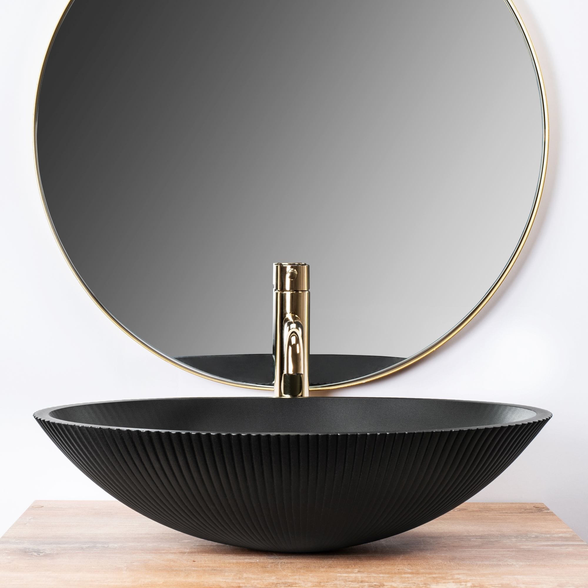 Lavoar pe blat Rea Della, 51 cm, negru