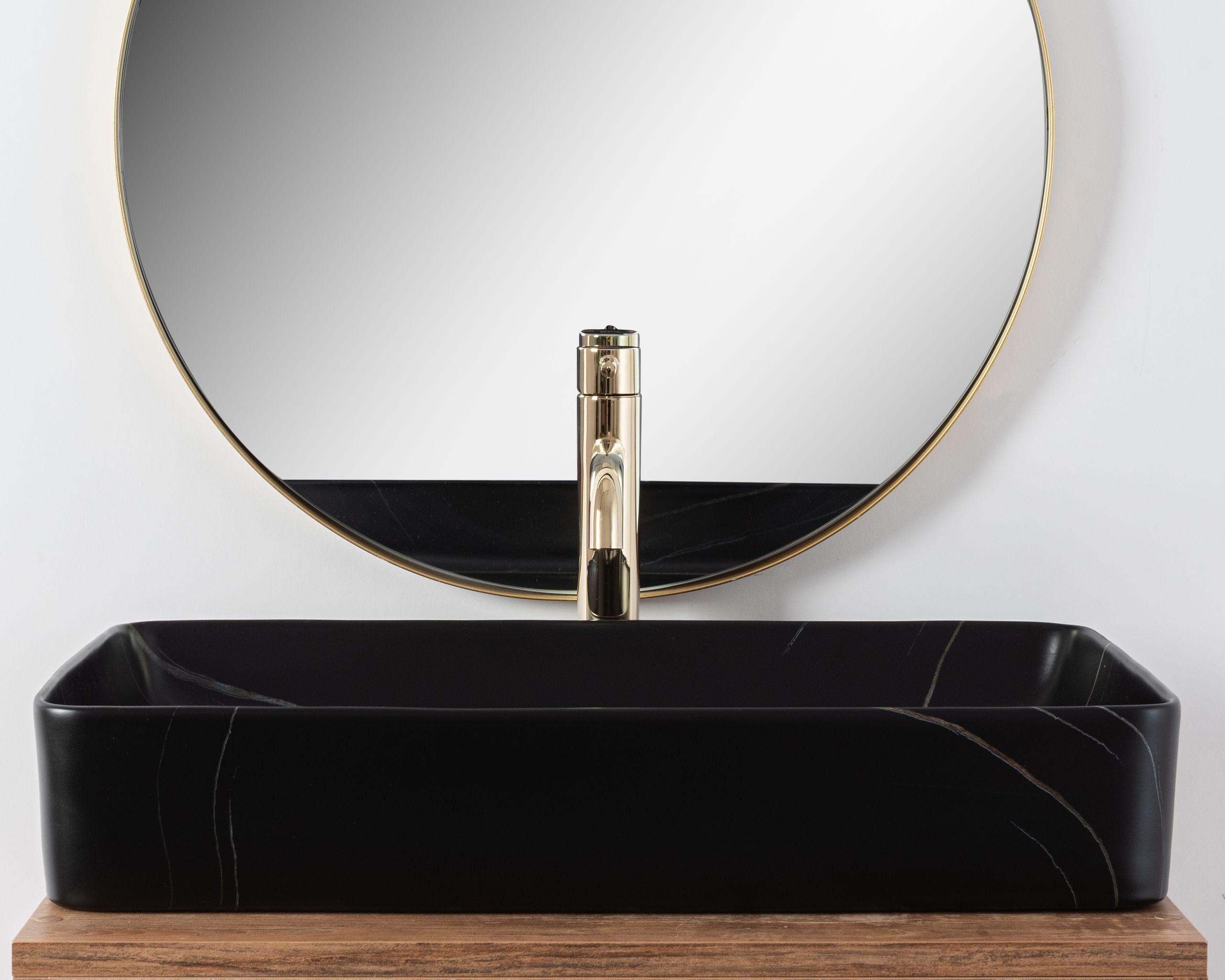 Lavoar pe blat Rea Denis imitație marmură neagră