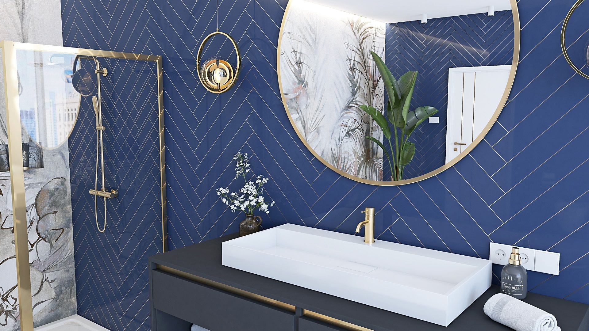 Lavoar pe blat Rea Goya, 70 cm, alb