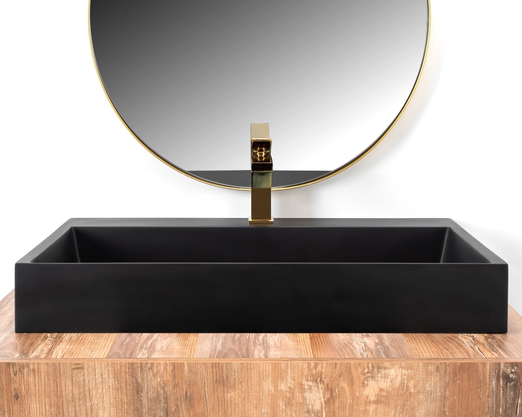 Lavoar pe blat Rea Goya, 70 cm, negru mat