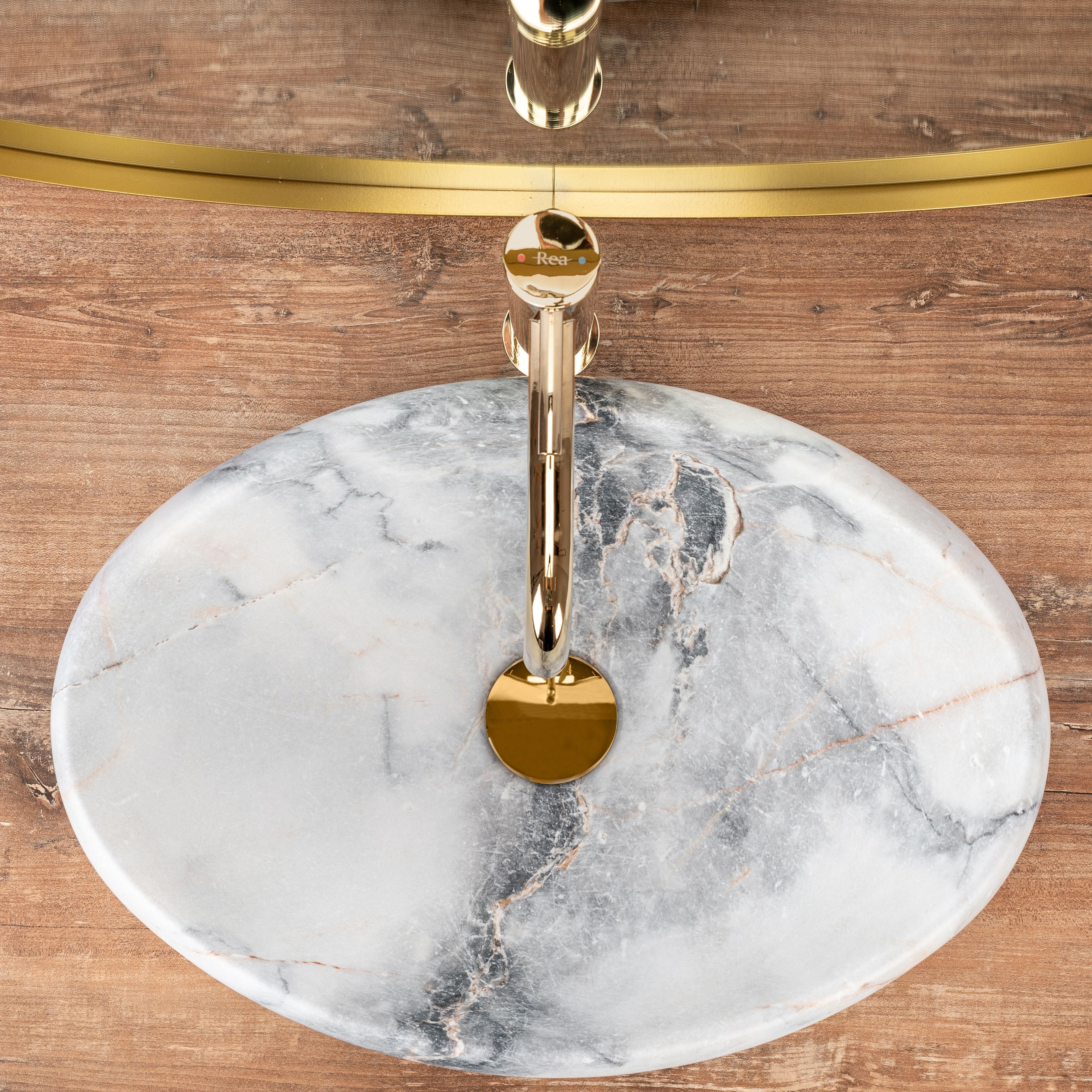 Lavoar pe blat Rea Linda imitație granit mat