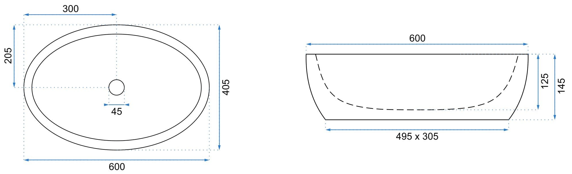 Lavoar pe blat Rea Melania negru