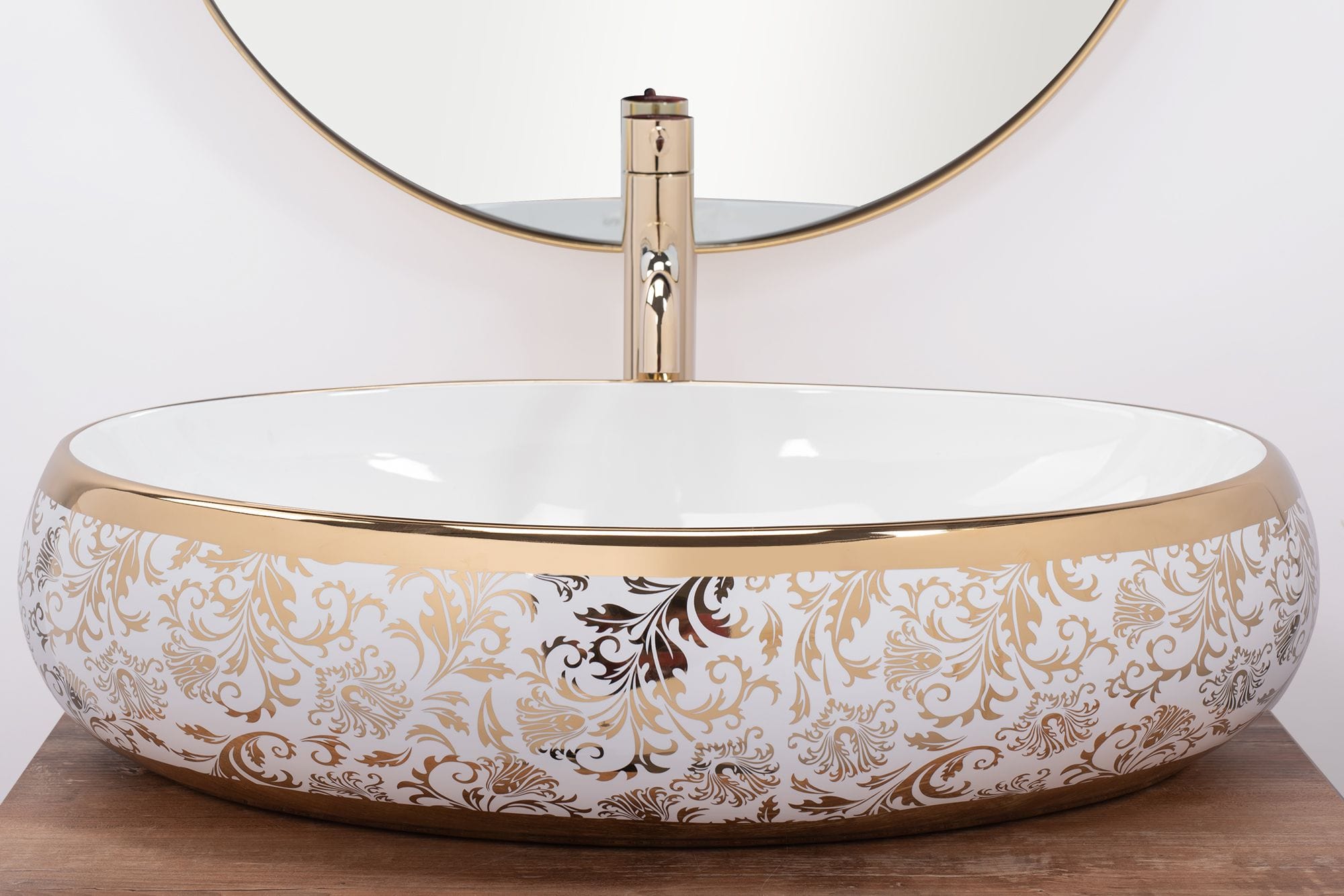 Lavoar pe blat Rea Meryl alb/auriu