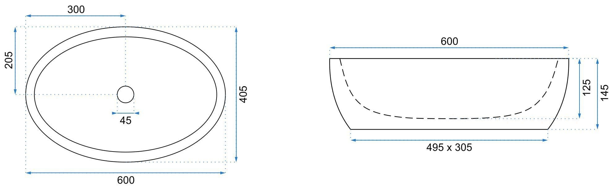 Lavoar pe blat Rea Meryl alb/auriu