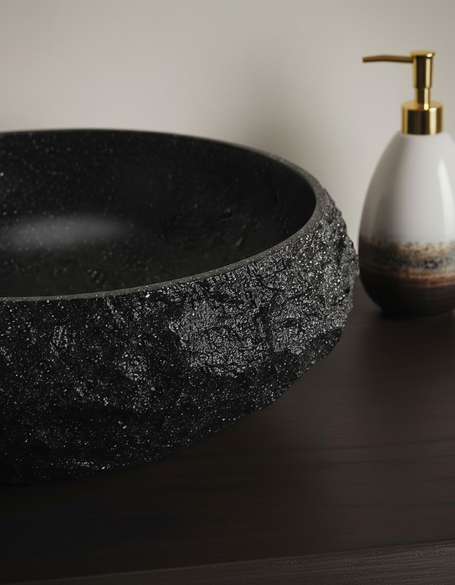 Lavoar pe blat Rea Mika, 48 cm, negru