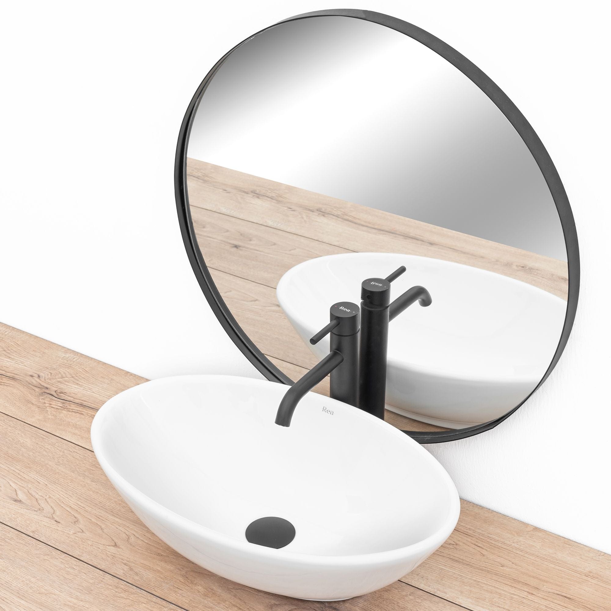 Lavoar pe blat Rea Pamela alb