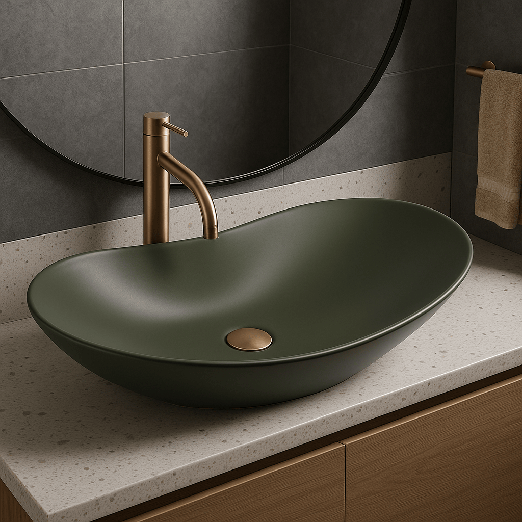 Lavoar pe blat Rea Royal, 61.5 cm, verde