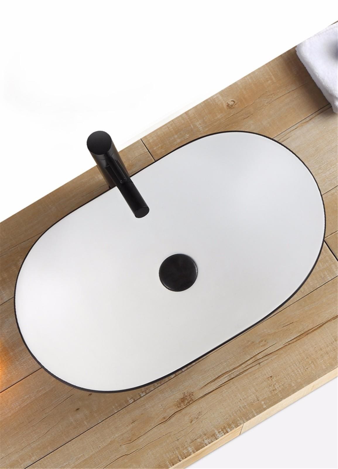 Lavoar pe blat Rea Royal negru/alb