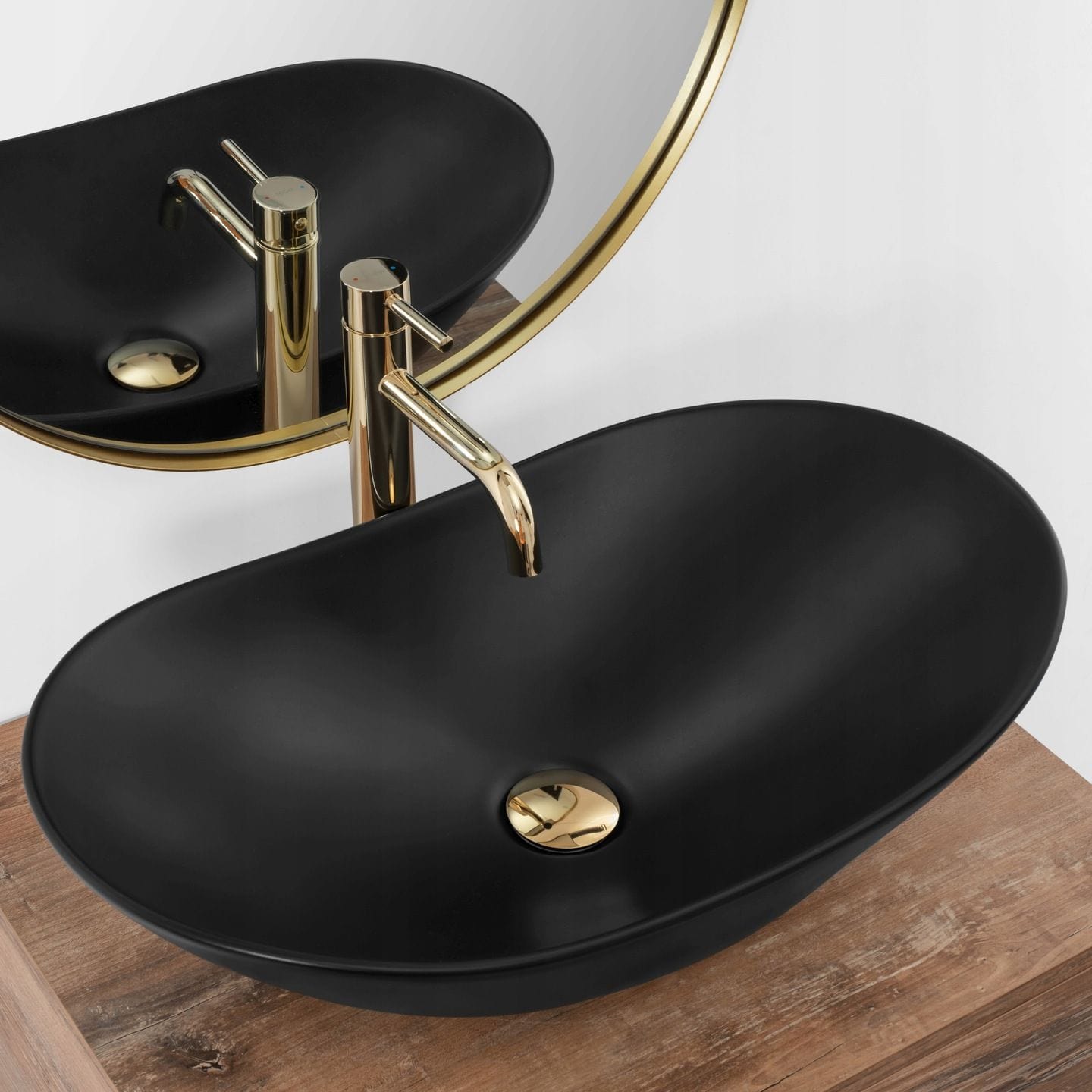 Lavoar pe blat Rea Royal negru mat