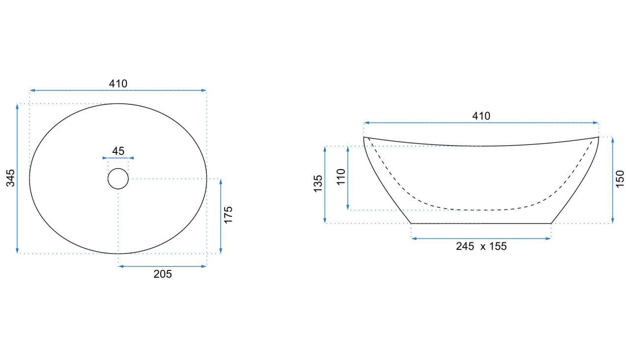 Lavoar pe blat Rea Sofia auriu periat