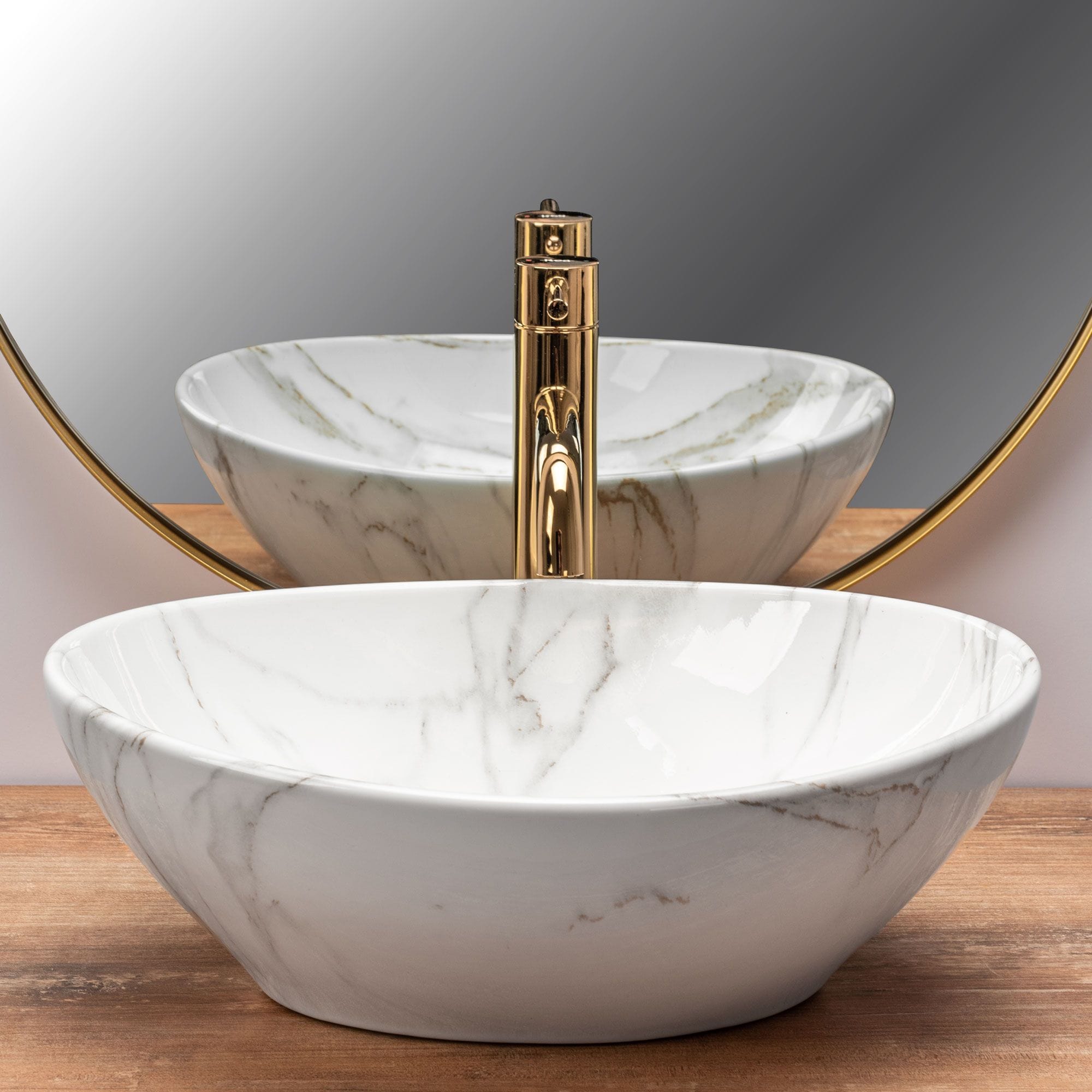 Lavoar pe blat Rea Sofia imitație marmură