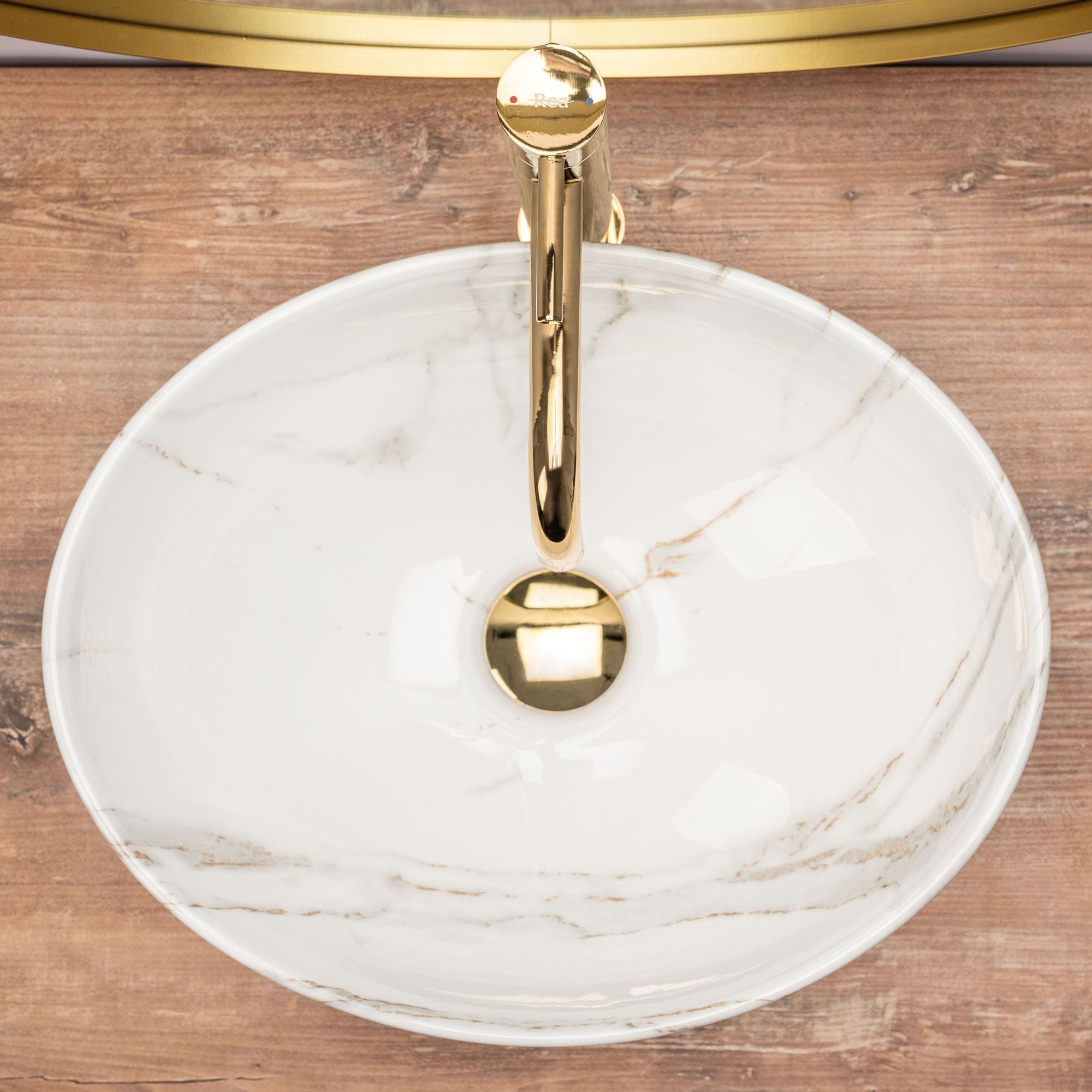 Lavoar pe blat Rea Sofia imitație marmură