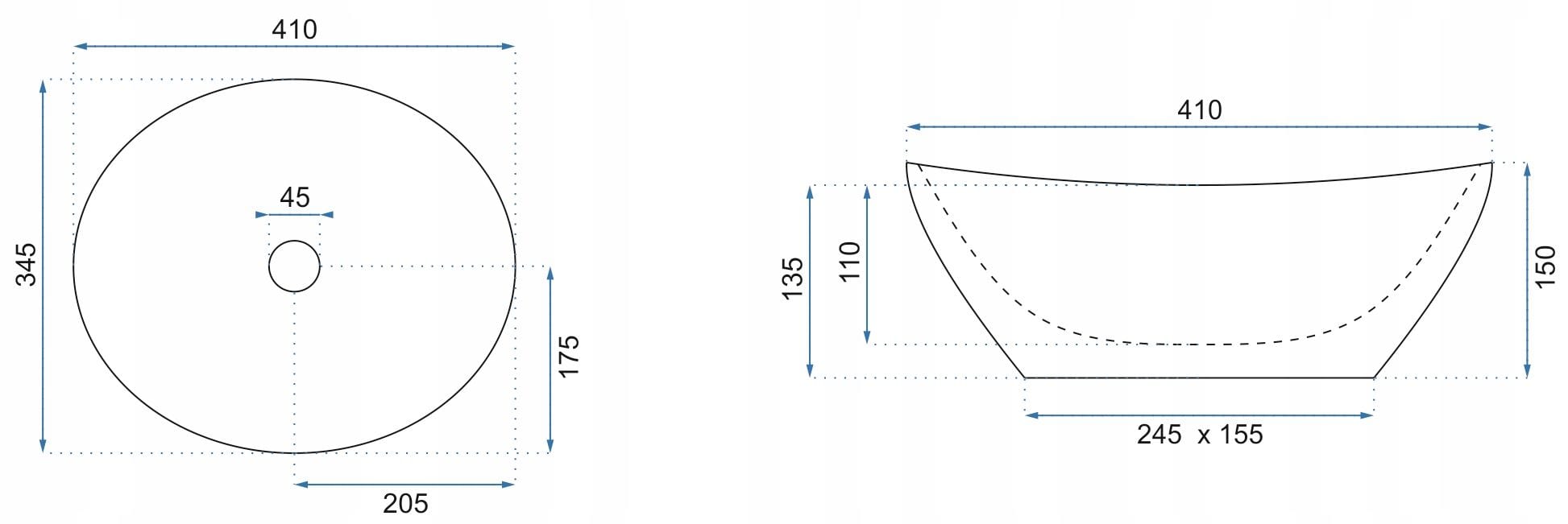 Lavoar pe blat Rea Sofia imitație marmură