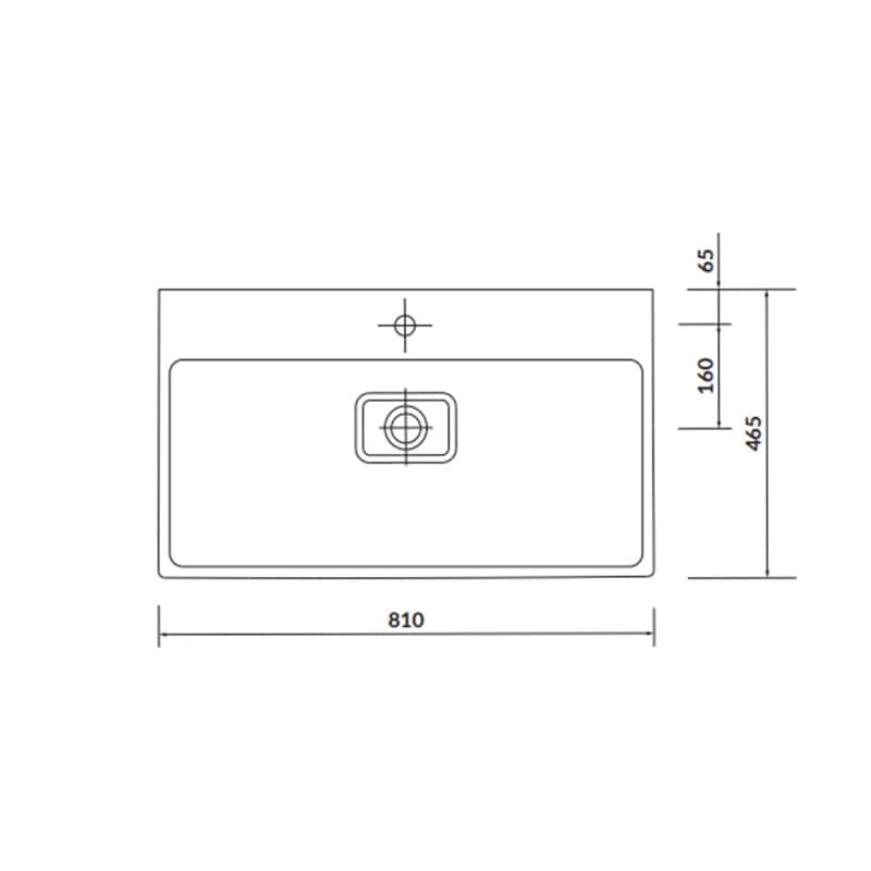 Lavoar pentru mobilier Cersanit, Virgo, 80 cm, alb
