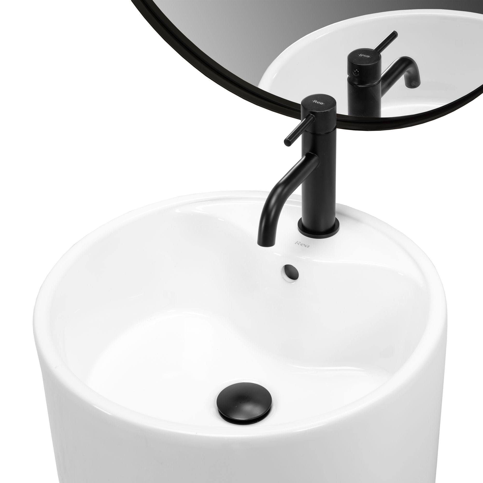 Lavoar stativ ceramic Rea Anya, lățime de 45 cm, alb