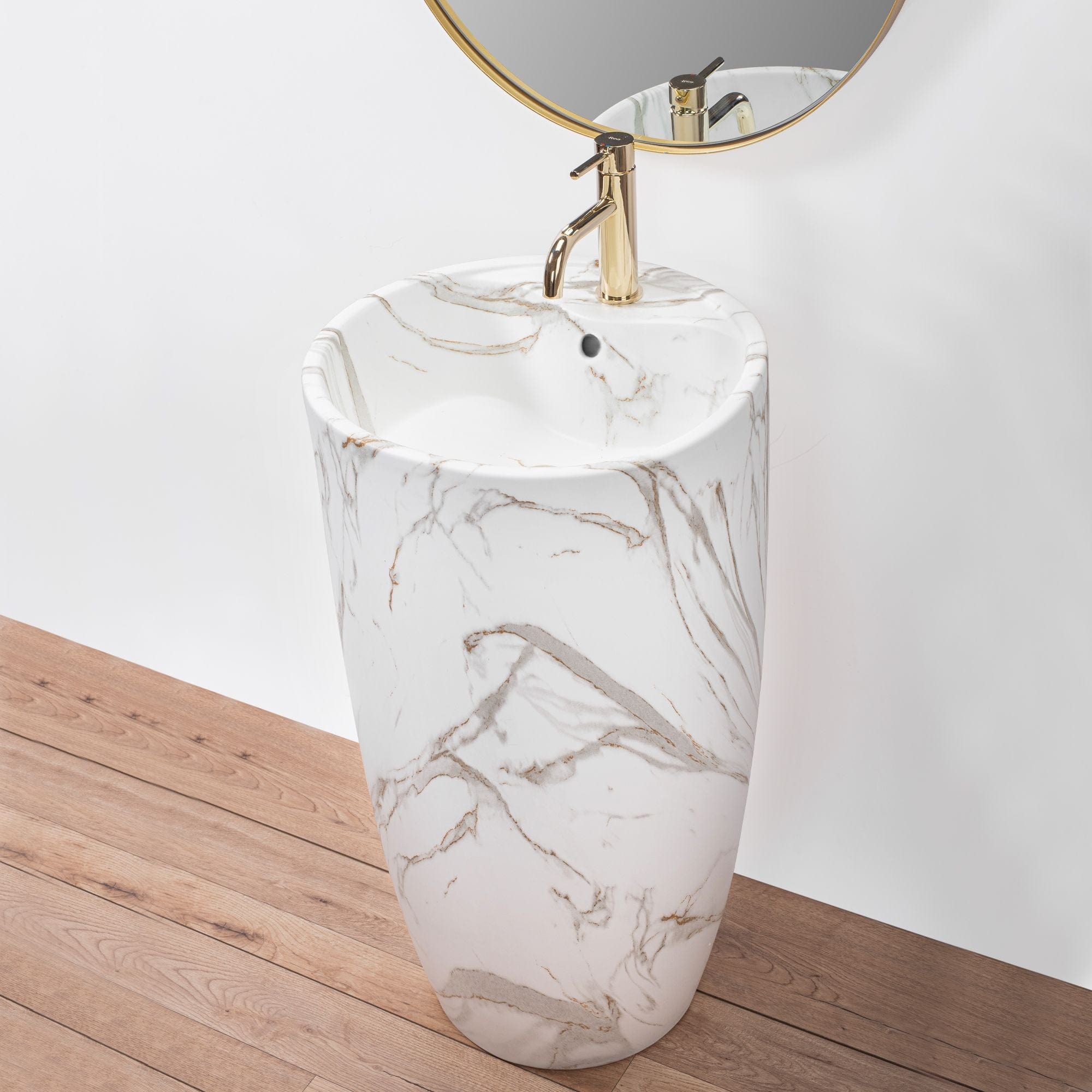 Lavoar stativ ceramic Rea Anya, lățime de 45 cm, lava mat