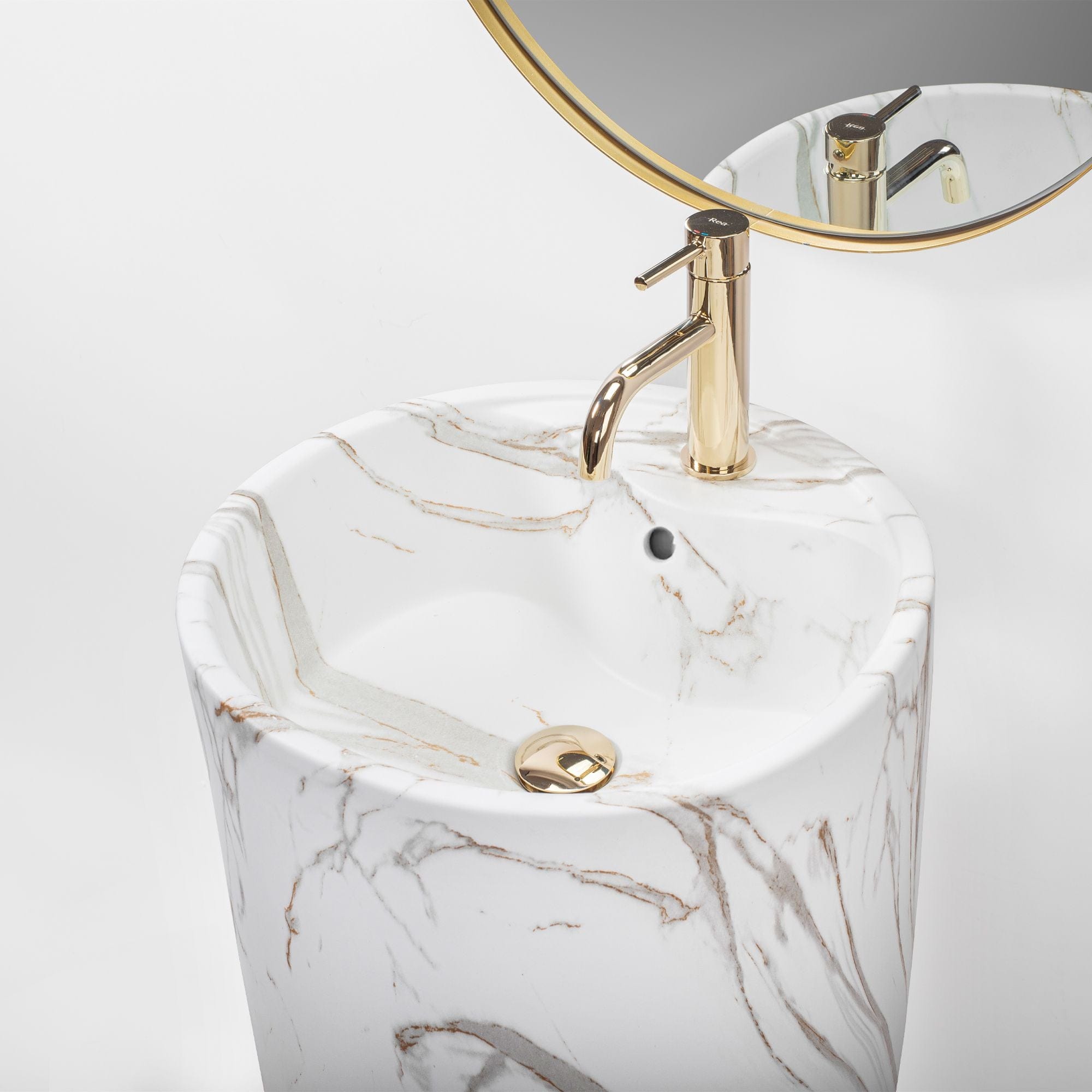 Lavoar stativ ceramic Rea Anya, lățime de 45 cm, lava mat