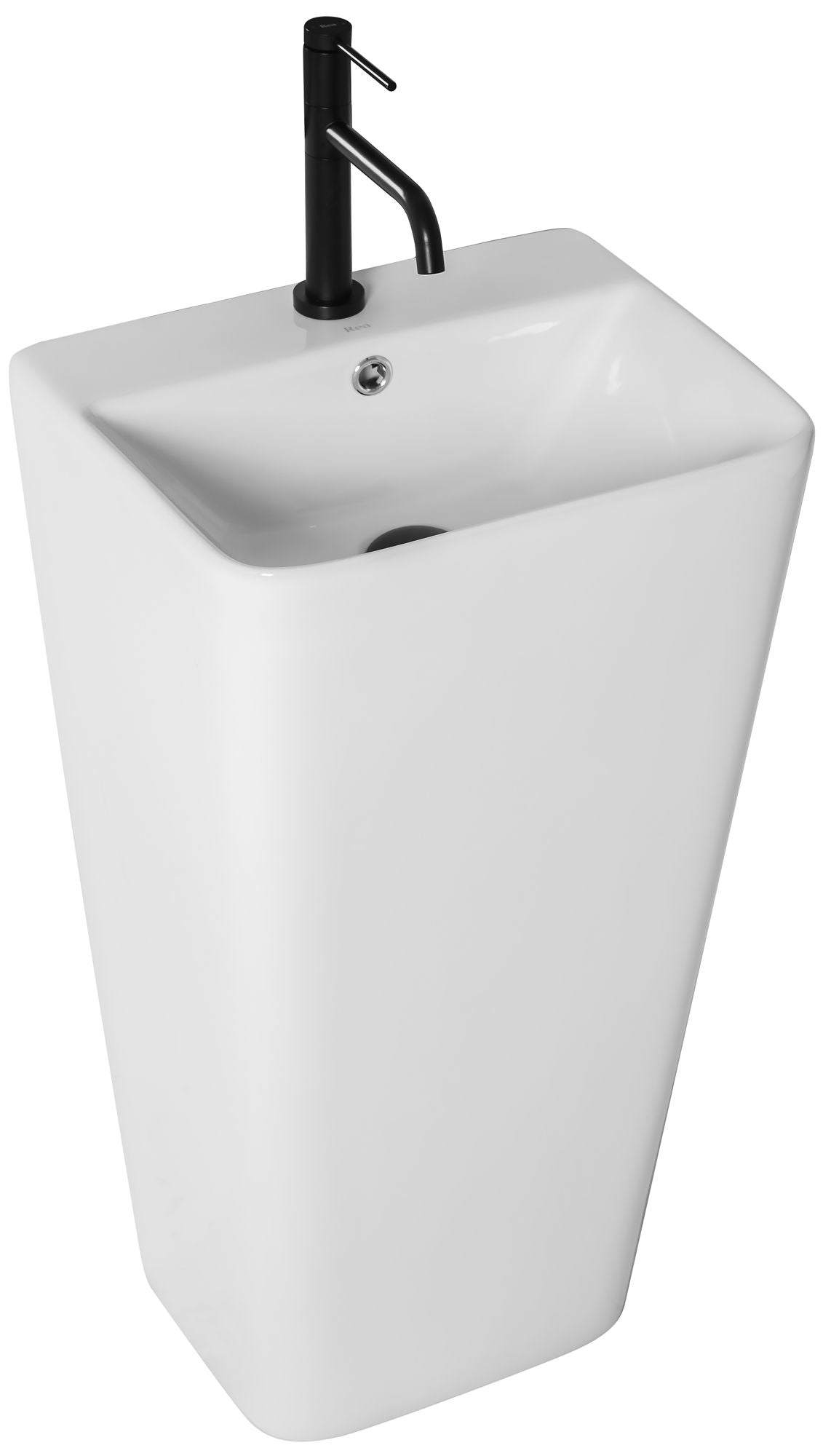 Lavoar stativ ceramic Rea Aris, 44 cm, alb mat