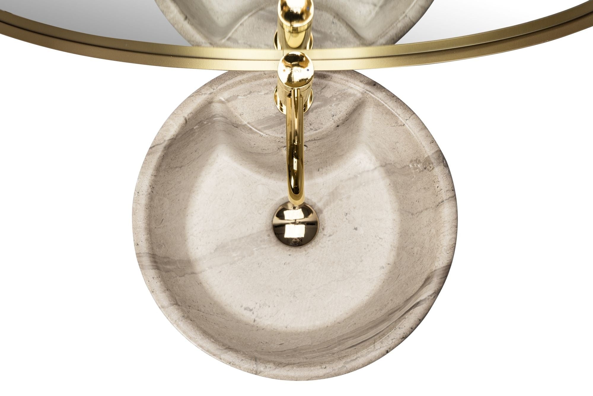 Lavoar stativ ceramic Rea Blanka, lățime de 40 cm, imitație piatră