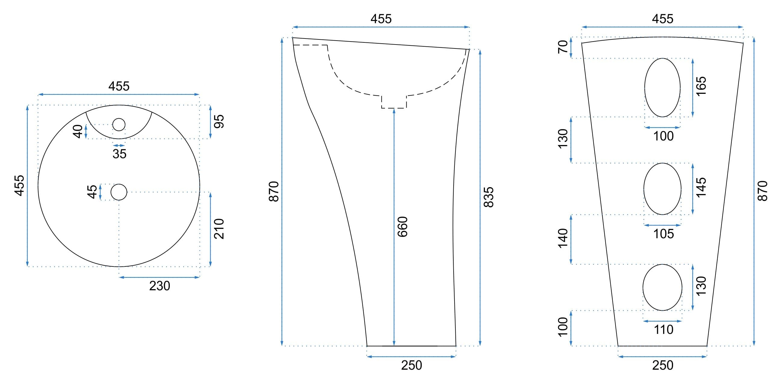 Lavoar stativ Rea Agnes alb
