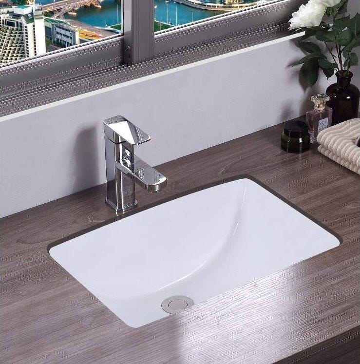 Lavoar sub blat ceramic Rea Adela, latime de 33 cm, alb