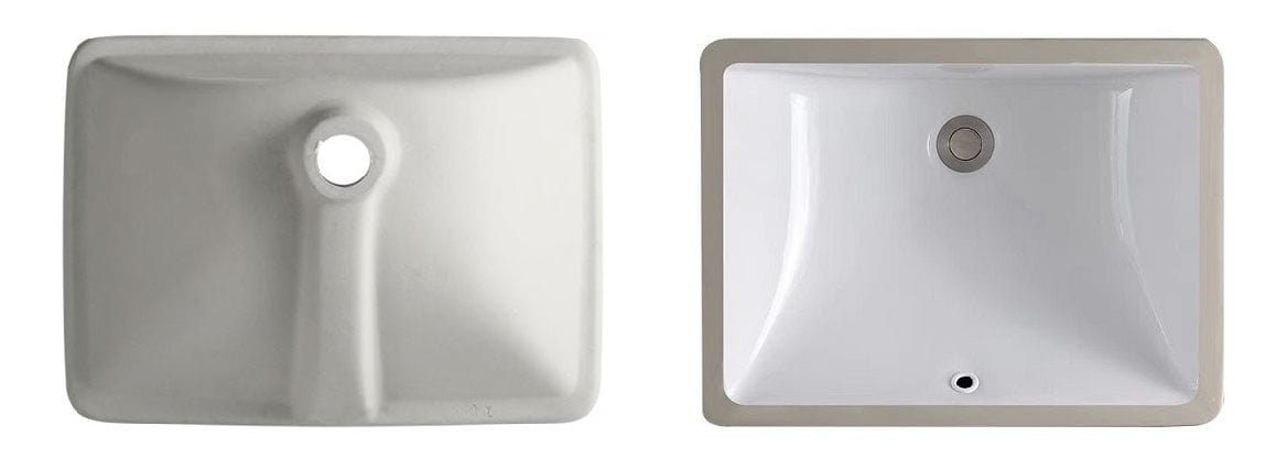 Lavoar sub blat ceramic Rea Adela, latime de 33 cm, alb