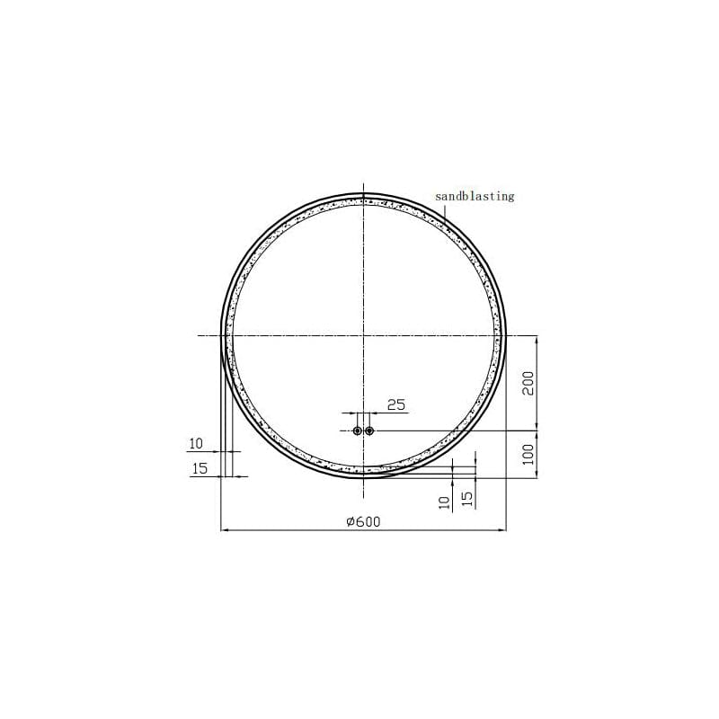 Oglinda Fluminia Black-Boy-60 cu rama de aluminiu finisaj negru, iluminare LED 3 culori si dezaburire, rotunda, 60 cm