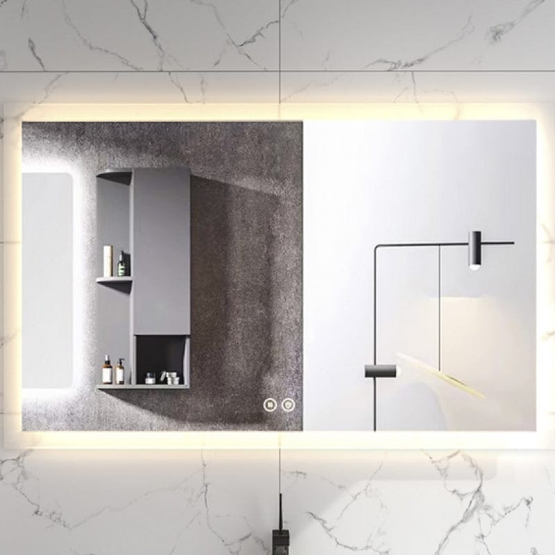 Oglinda Fluminia Miro-N120 cu iluminare LED 2 culori si dezaburire, dreptunghiulara, 120x75 cm