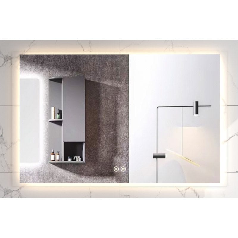 Oglinda Fluminia, Rodin 120, dreptunghiulară, cu LED, 3 culori, dezaburire, 120 cm