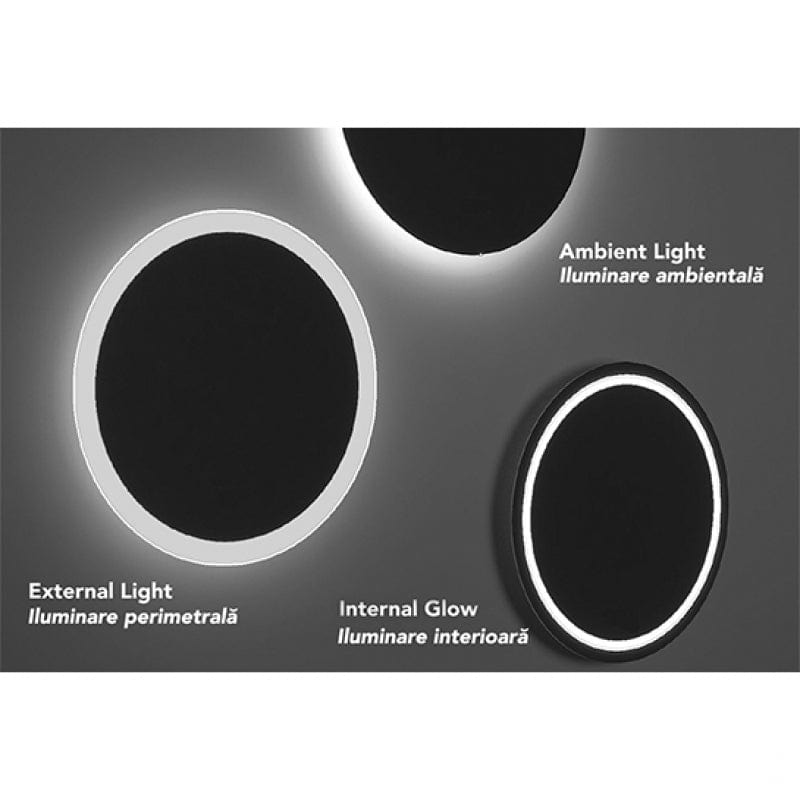 Oglinda Fluminia Siza-90 cu rama de aluminiu, iluminare LED 3 culori si dezaburire, dreptunghiulara, 60x90 cm