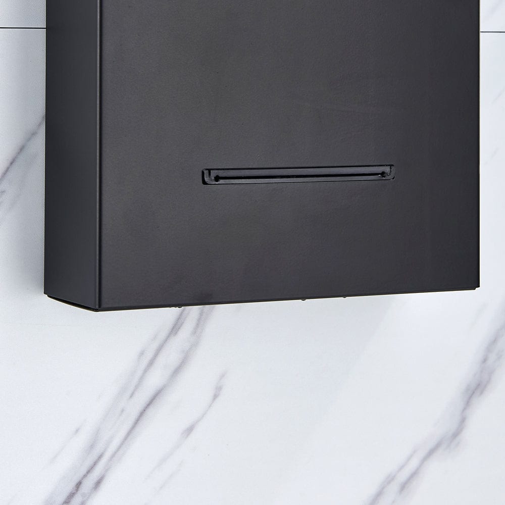 Panel de Dus cu efect de ploaie si jeturi cu masaj, sistem LED, culoare: negru mat, cod: 1554