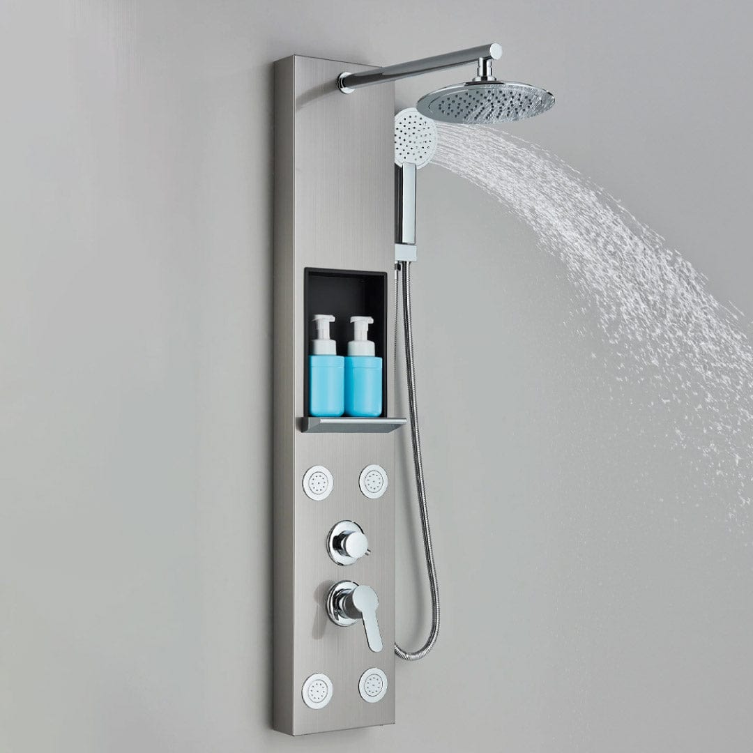 Panel de dus cu efect de ploaie, suport incorporat si jeturi de masaj, cod 1608