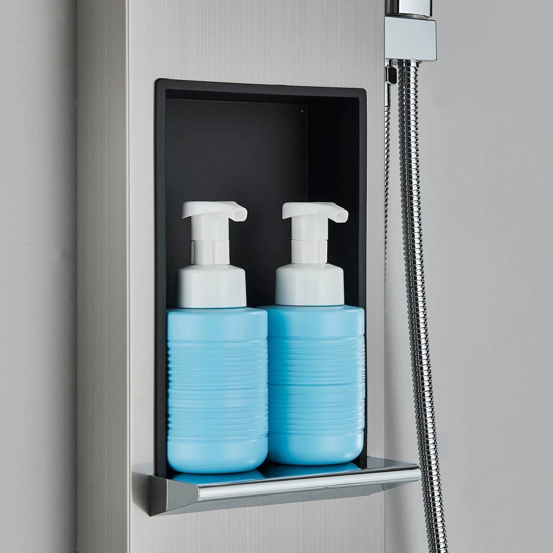 Panel de dus cu efect de ploaie, suport incorporat si jeturi de masaj, cod 1608