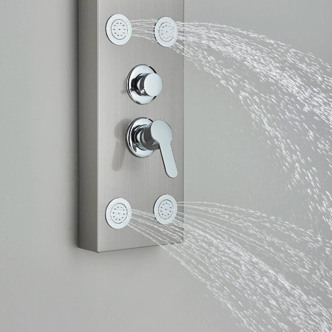 Panel de dus cu efect de ploaie, suport incorporat si jeturi de masaj, cod 1608