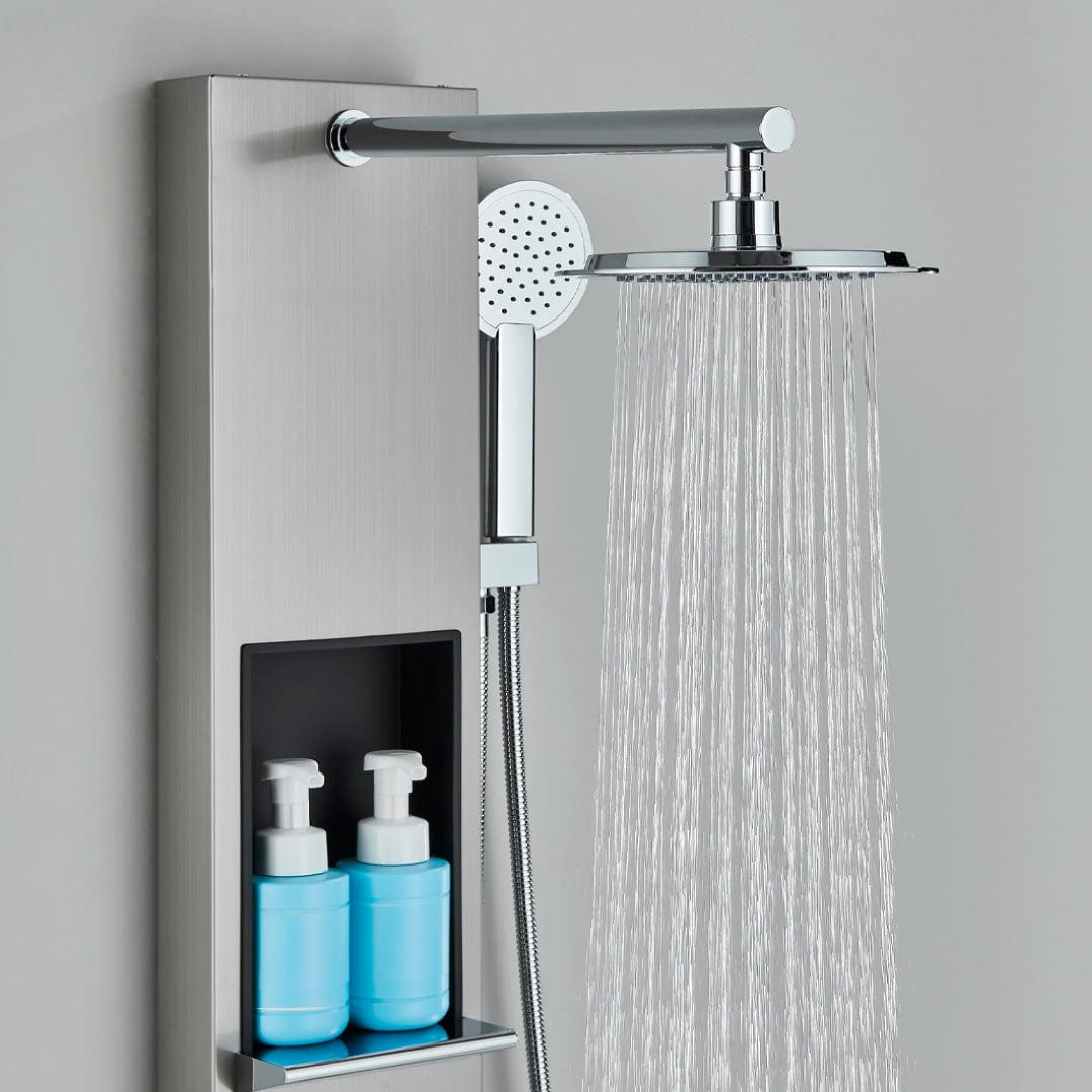 Panel de dus cu efect de ploaie, suport incorporat si jeturi de masaj, cod 1608