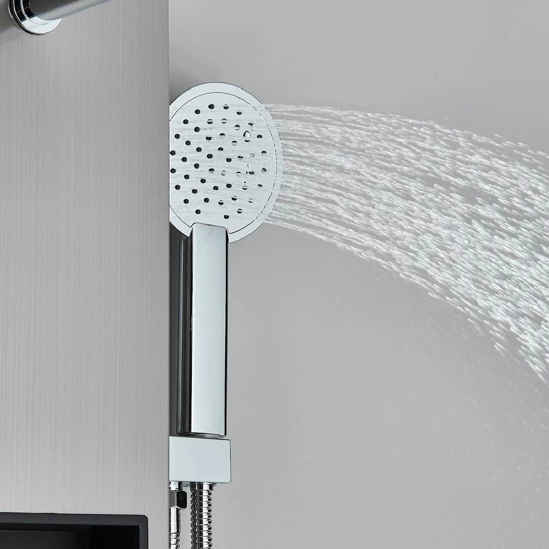 Panel de dus cu efect de ploaie, suport incorporat si jeturi de masaj, cod 1608