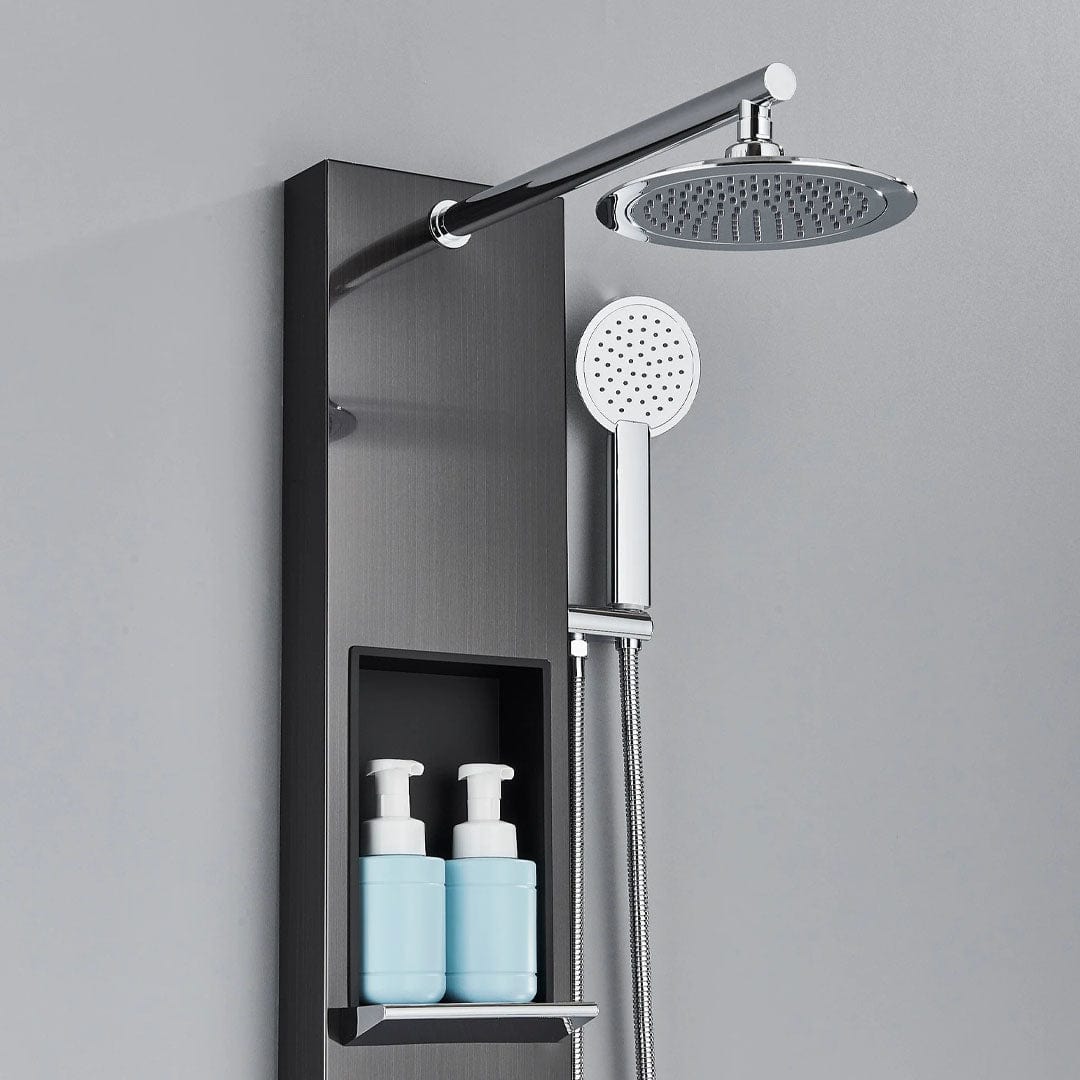 Panel de dus cu efect de ploaie, suport incorporat si jeturi de masaj, cod 1623