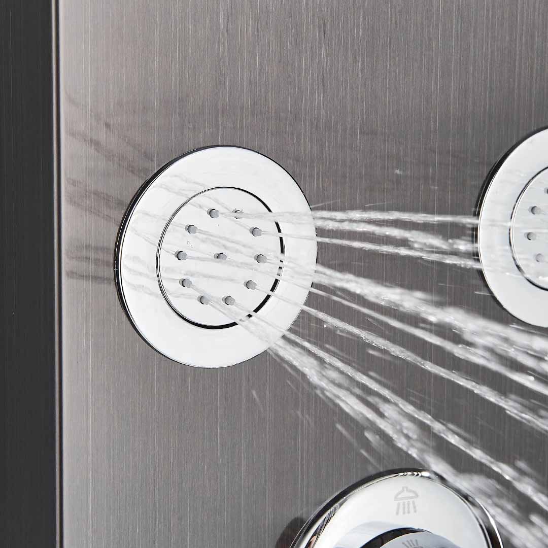 Panel de dus cu efect de ploaie, suport incorporat si jeturi de masaj, cod 1623