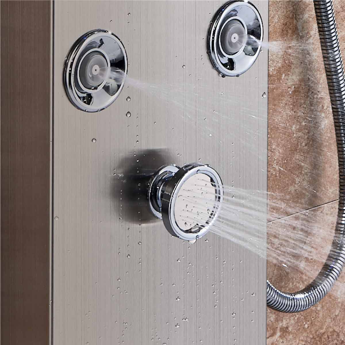 Panel de Dus cu LED 1153, cu efect de ploaie si jeturi cu masaj, cod 1153