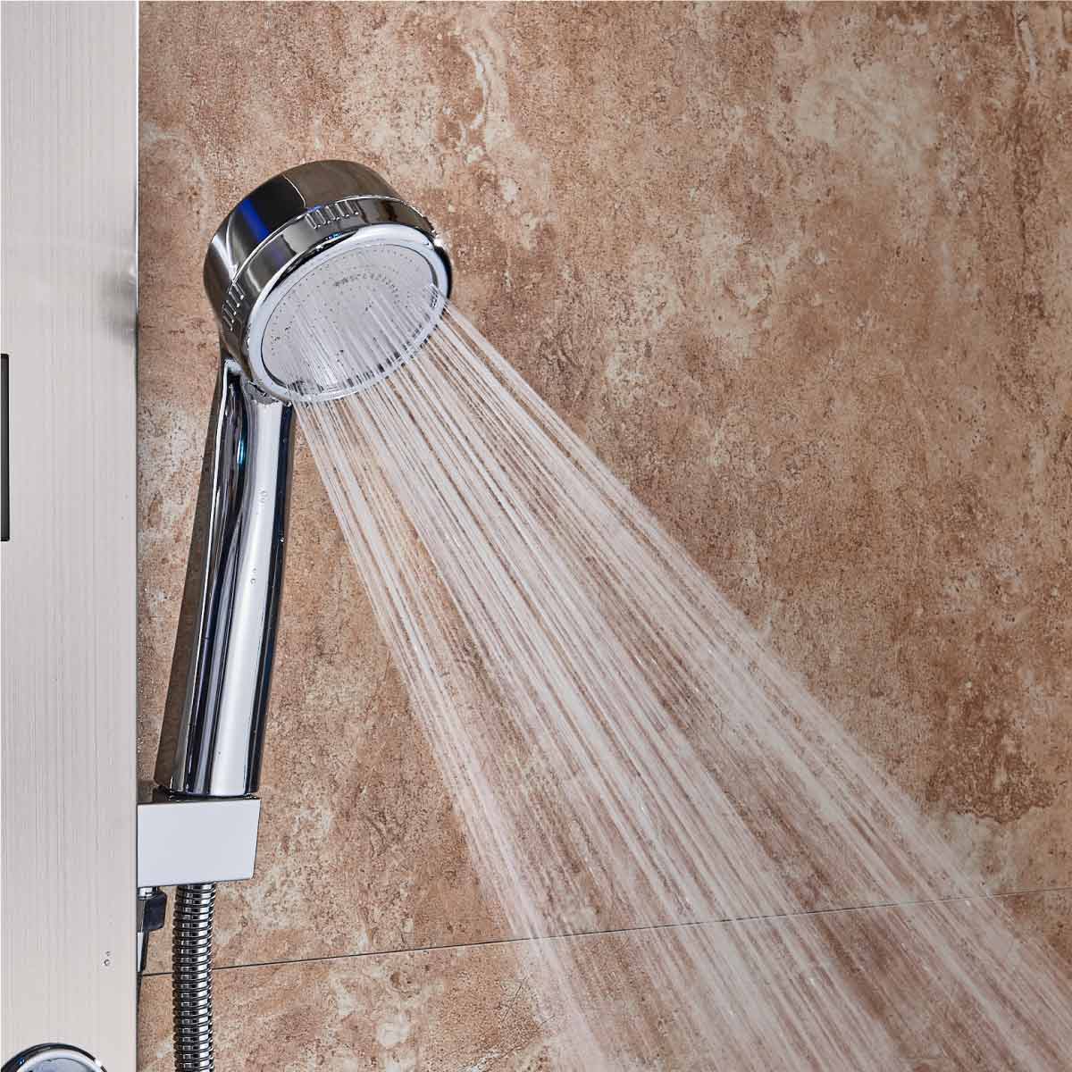 Panel de Dus cu LED 1153, cu efect de ploaie si jeturi cu masaj, cod 1153