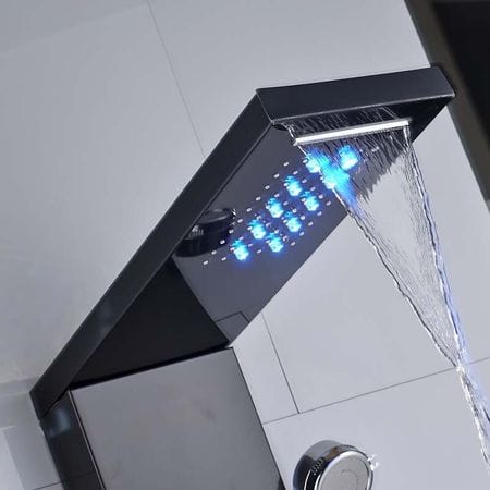 Panel de Dus cu LED 1154, cu efect de ploaie si jeturi cu masaj, cod 1154
