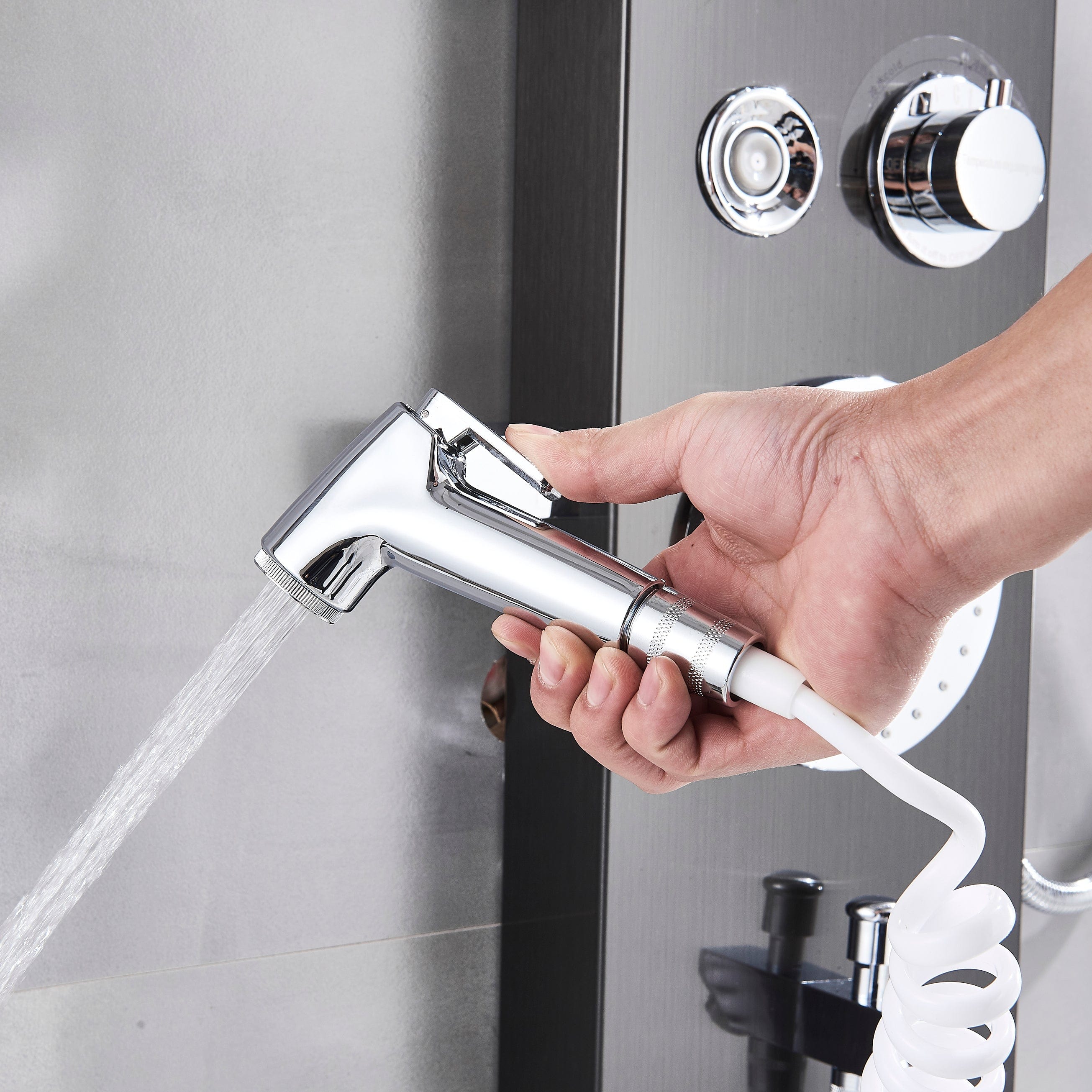 Panel de Dus cu LED 1332, cu efect de ploaie si jeturi cu masaj, 1332