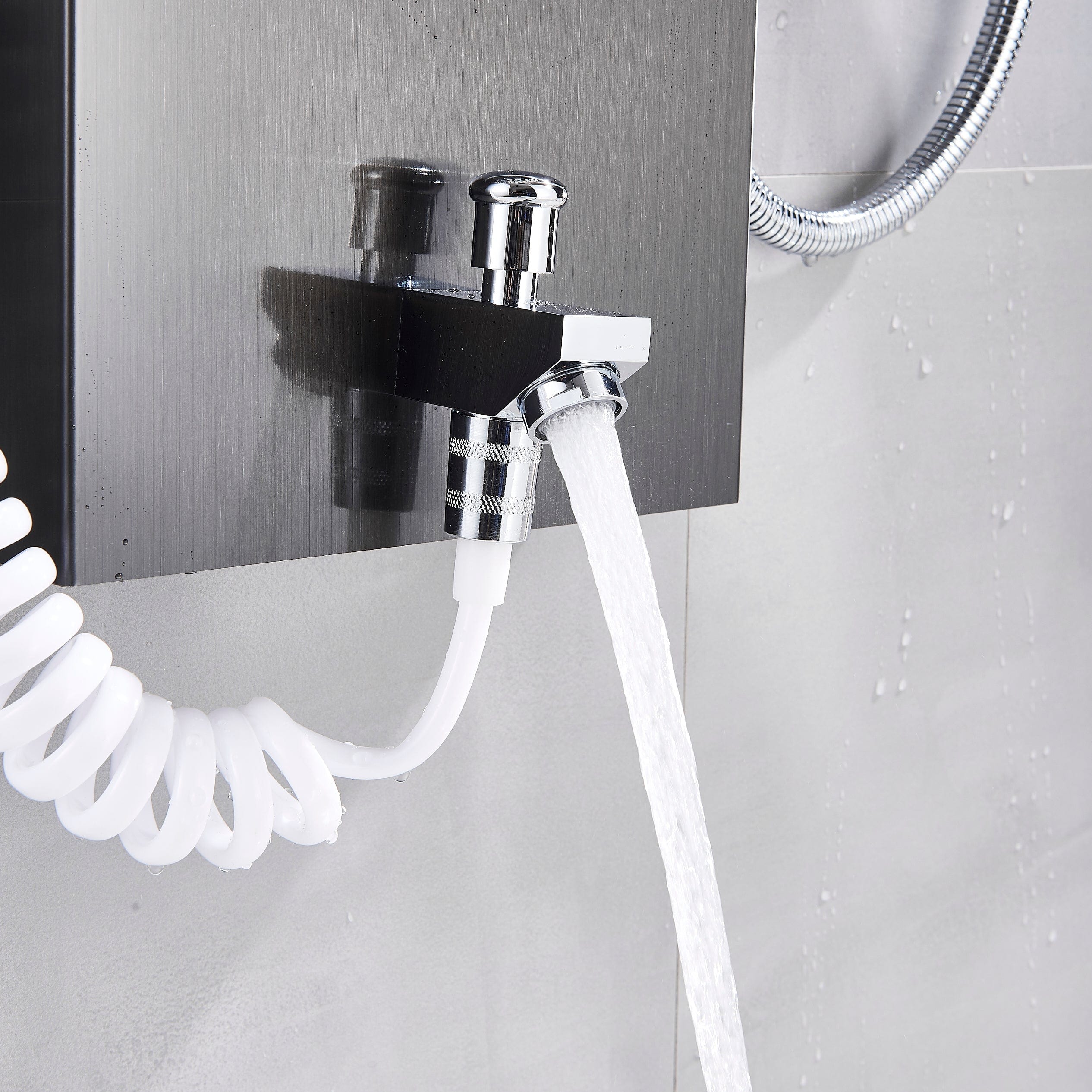 Panel de Dus cu LED 1332, cu efect de ploaie si jeturi cu masaj, 1332