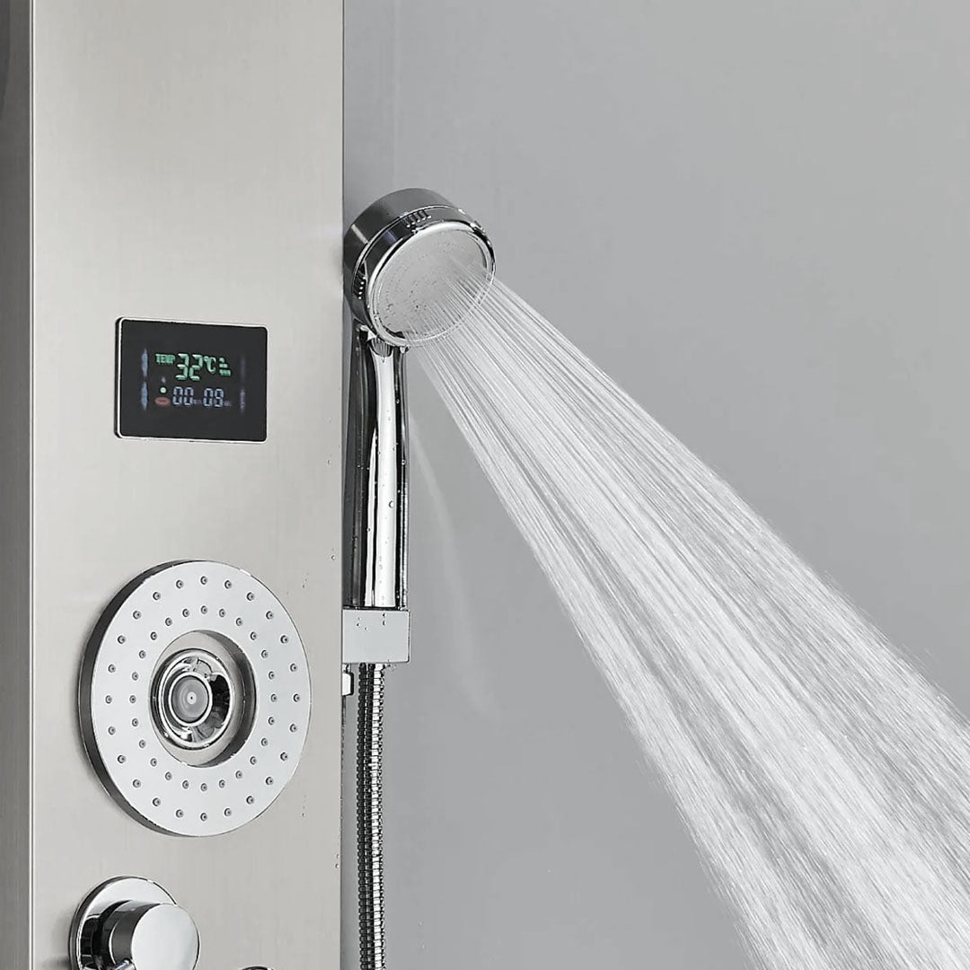 Panel de Dus cu LED, cu efect de ploaie si jeturi cu masaj, cod 1439